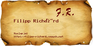 Filipp Richárd névjegykártya