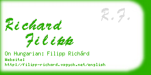 richard filipp business card